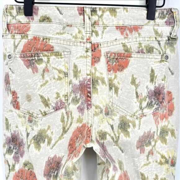 Anthropologie Pilcro Floral Ikat Stet Slim Jeans Size 28 - Picture 7 of 11